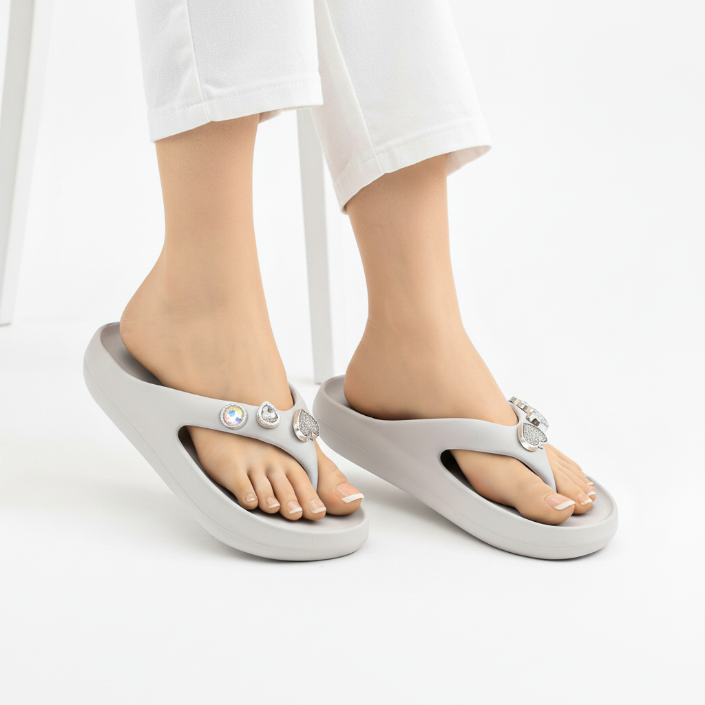 Heart pearl flipflop-R18-4